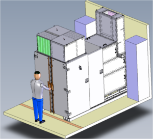 Un caisson acoustique et de confinement mobile